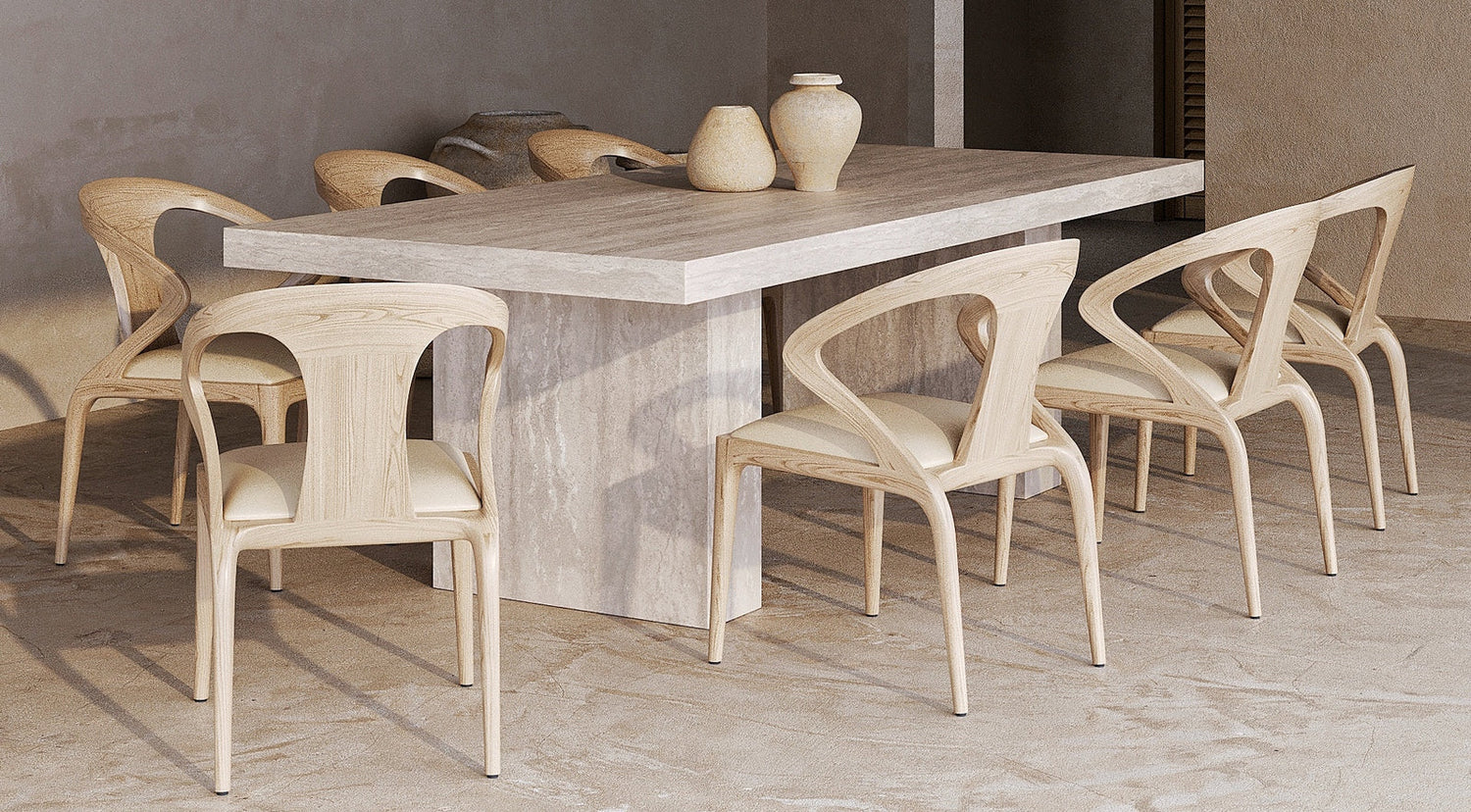 Travertine Dining Table