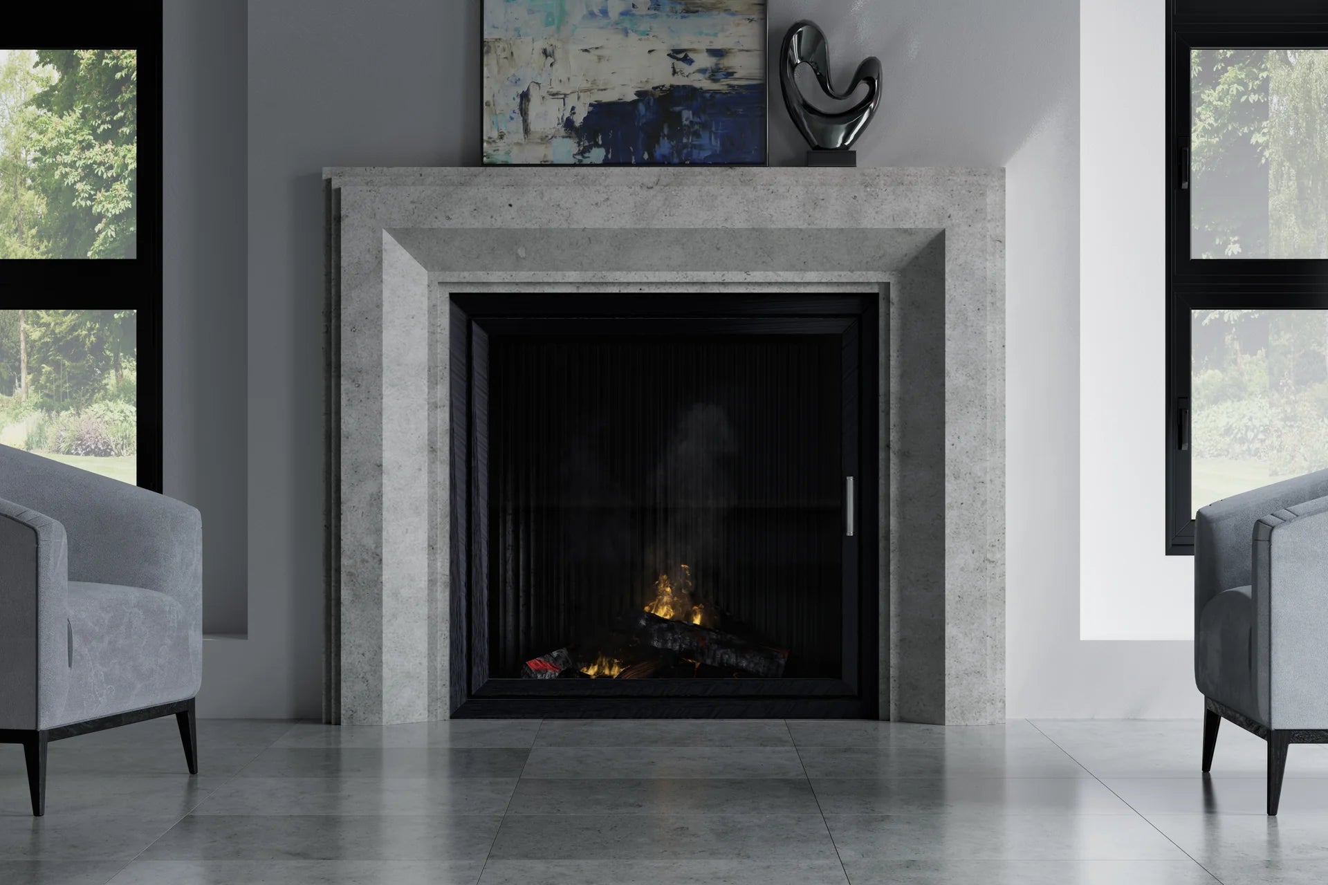 Marble vs Stone fireplaces