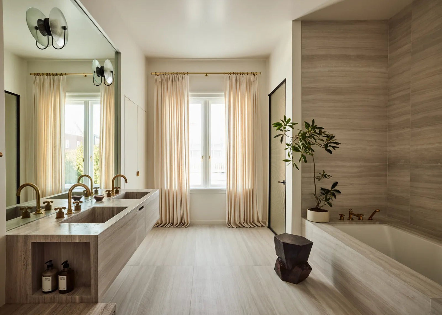 How to Style a Travertine Vanity: 7 Designer Looks - Elsa Home And Beauty