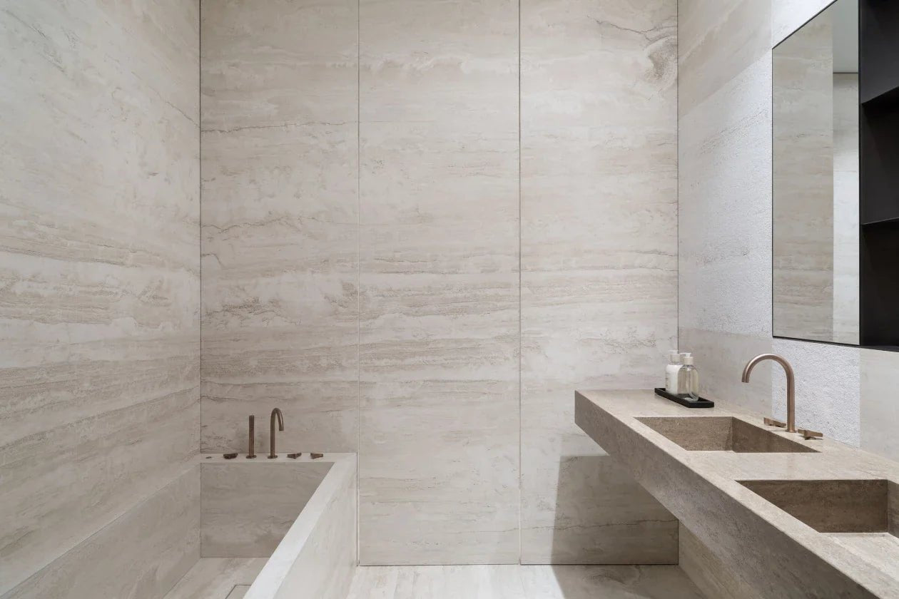 Small Bathroom? Why a Travertine Vanity Still Works - Elsa Home And Beauty