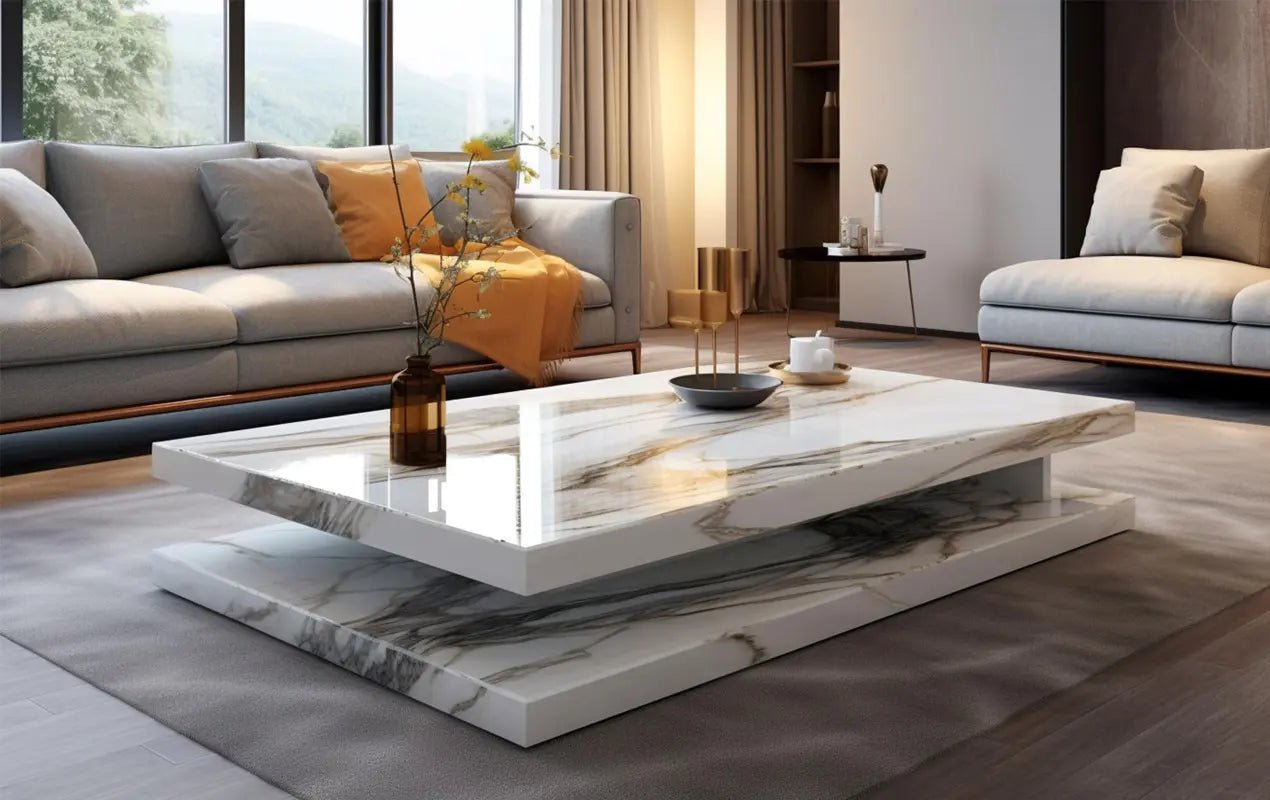 Styling Tips Unveiled: Choosing the Perfect Rectangular Marble Coffee Table for Your Home - Elsa Home And Beauty