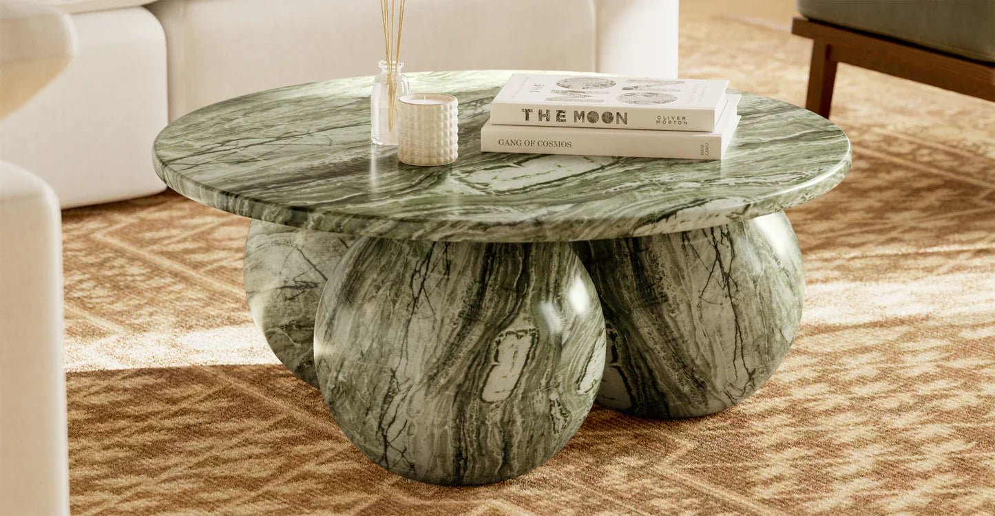 The Charm of Green Marble Coffee Tables in Home Décor - Elsa Home And Beauty