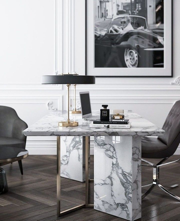 Marble Bedroom &amp; Office Decor