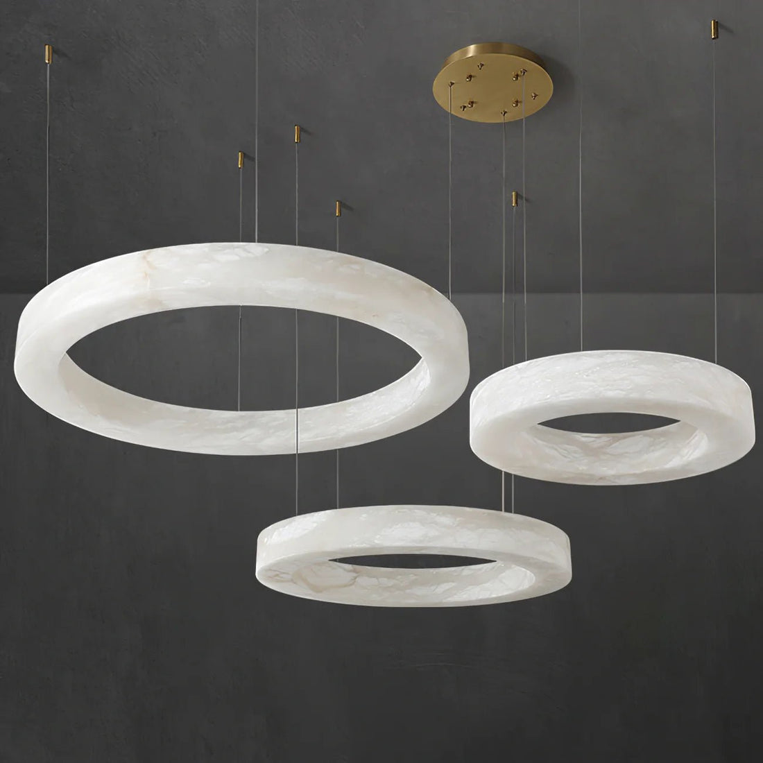 Alabaster Pendant Light Rings - Elsa Home And Beauty