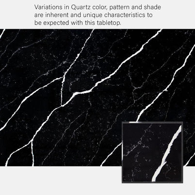 Artificial Black Marble Dining Table | Tulip Table