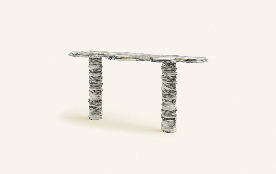 Cerchio Console Table In Arabescato - Elsa Home And Beauty