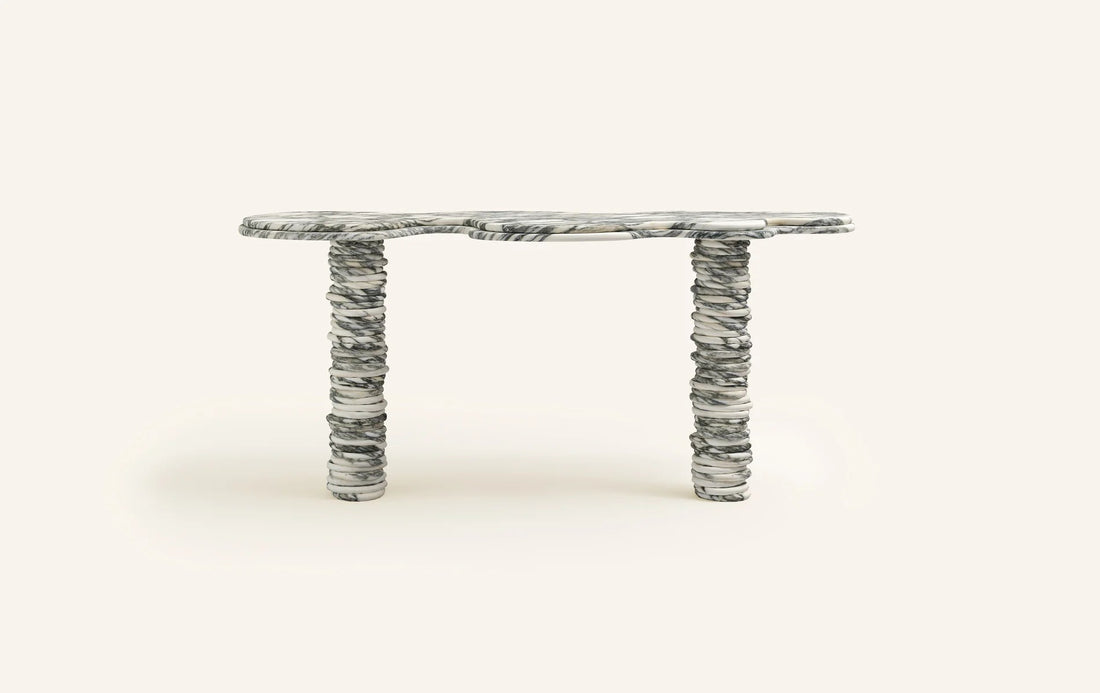 Cerchio Console Table In Arabescato - Elsa Home And Beauty