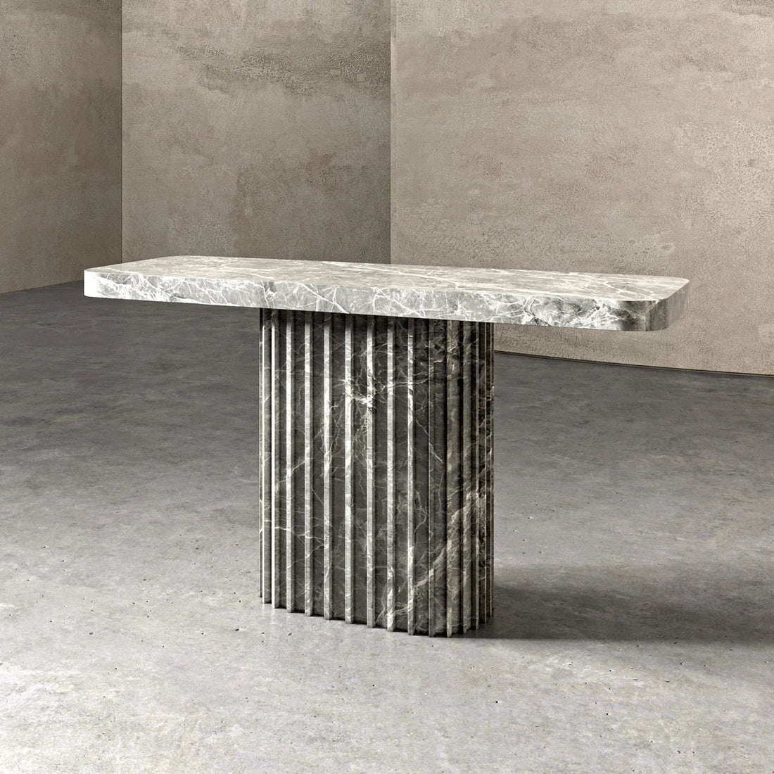 Designer Marble Console in Grigio Antico - Elsa Home And Beauty
