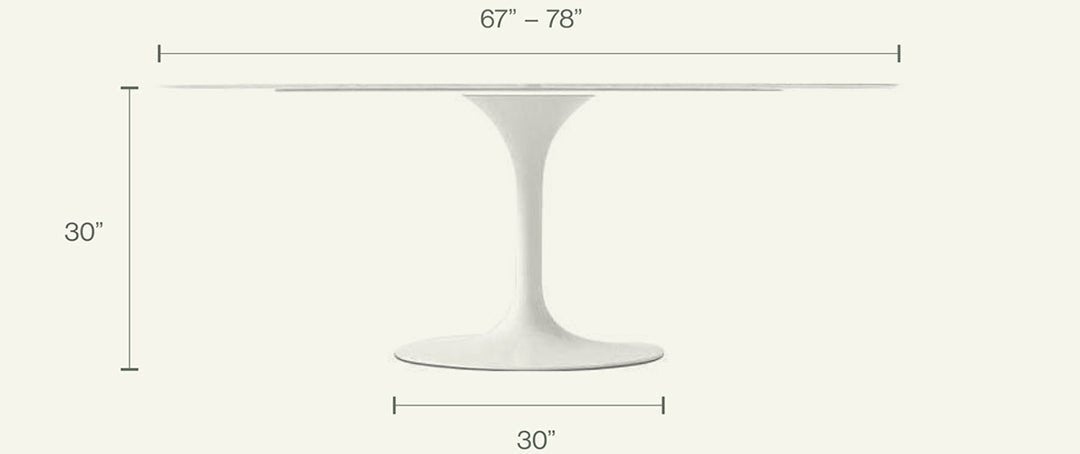Faux Marble Top Dining Table | Tulip Table - Elsa Home And Beauty