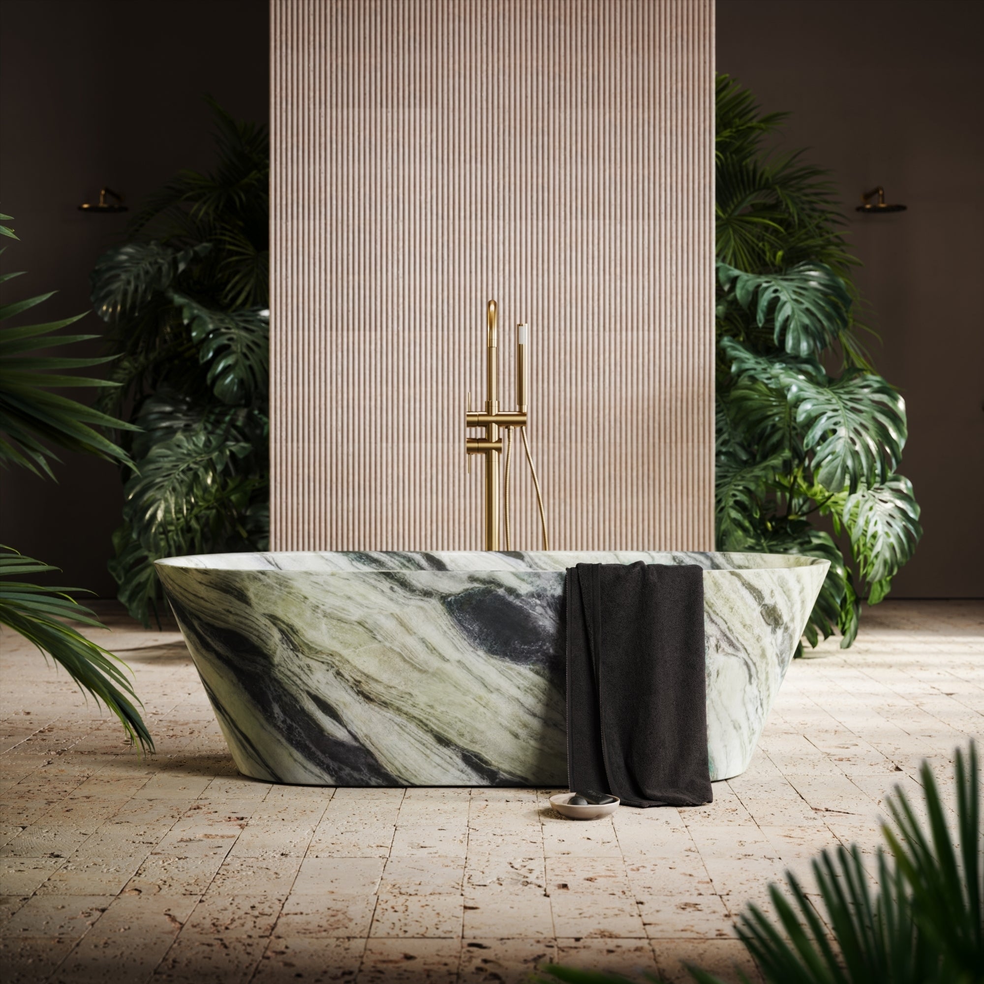 Jade Green Marble Bathtub - Elsa Home And Beauty