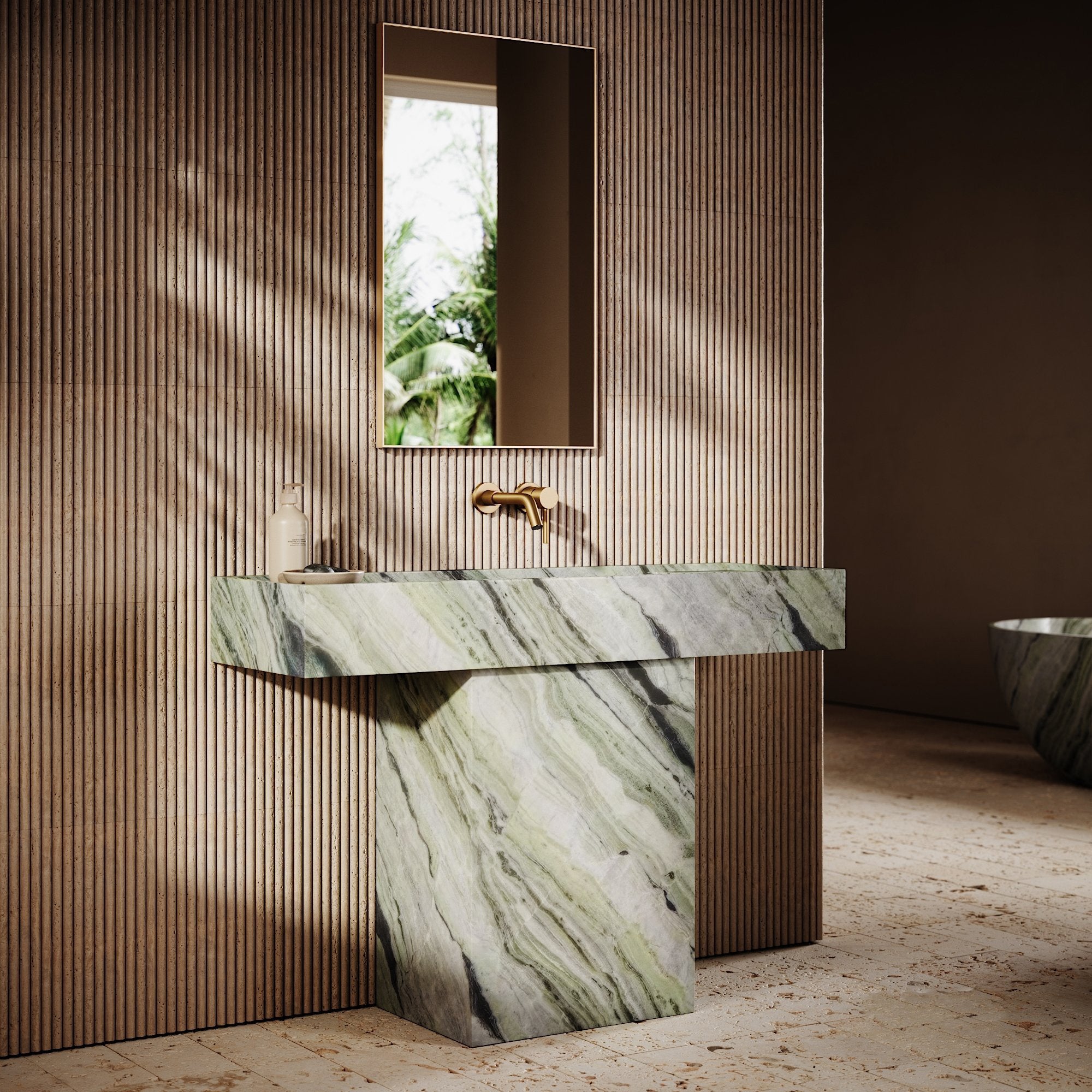 Jade Green Marble Vanity - Elsa Home And Beauty