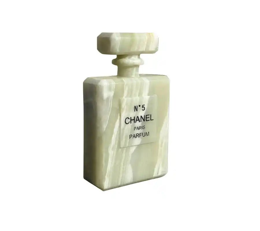 Marble Carved Perfume Bottle Sculpture - Elsa Home And Beauty