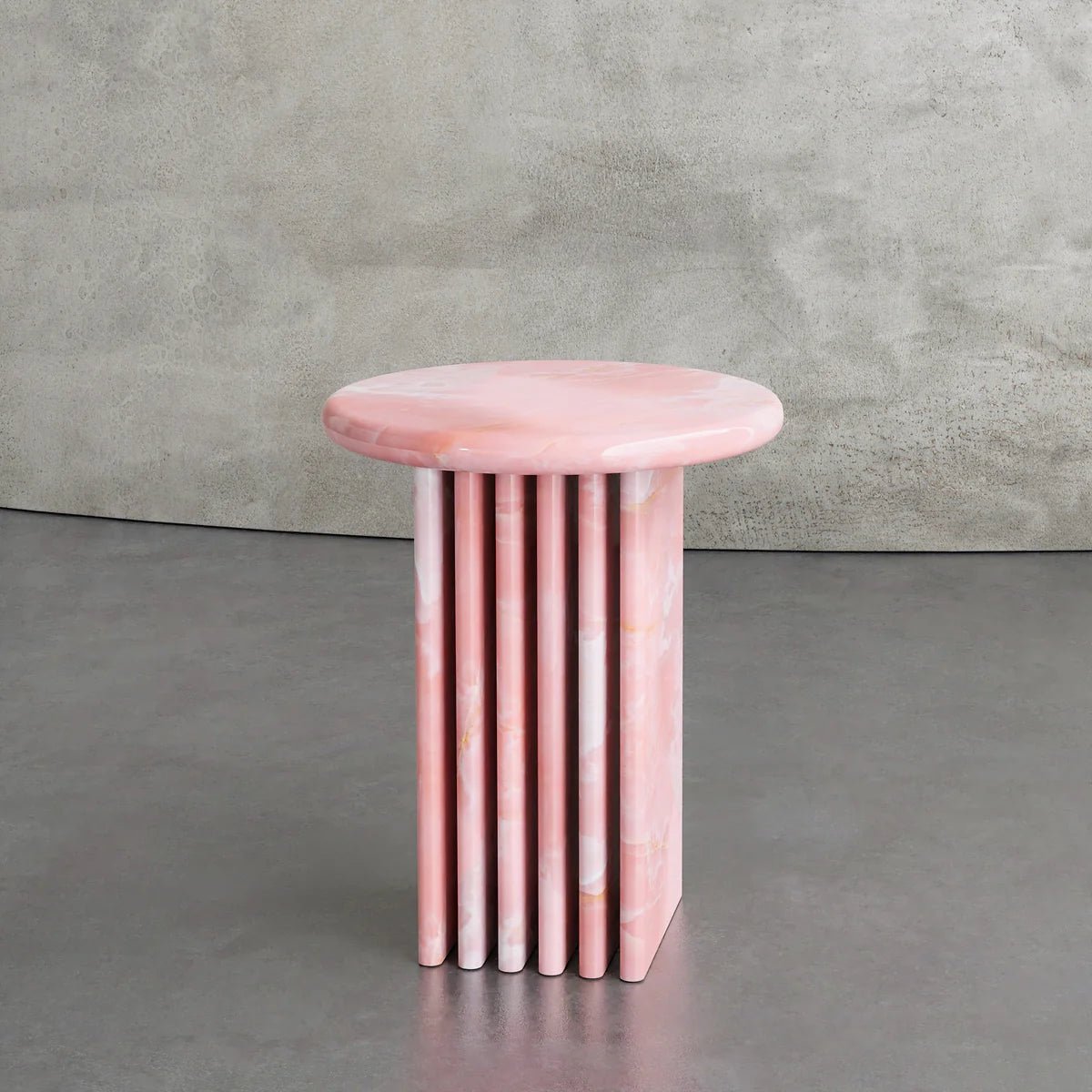 Pink Onyx Side Table - Elsa Home And Beauty
