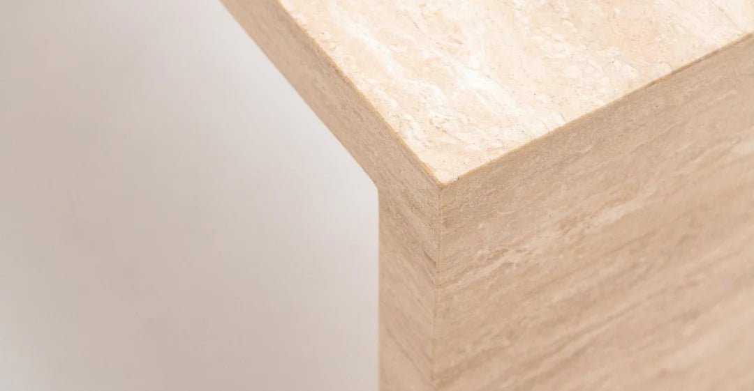 Travertine Modern Office Desk - Elsa Home And Beauty