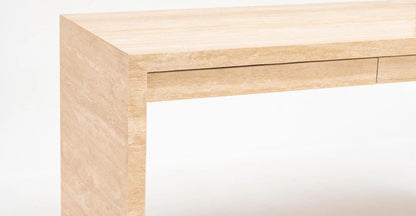 Travertine Modern Office Desk - Elsa Home And Beauty