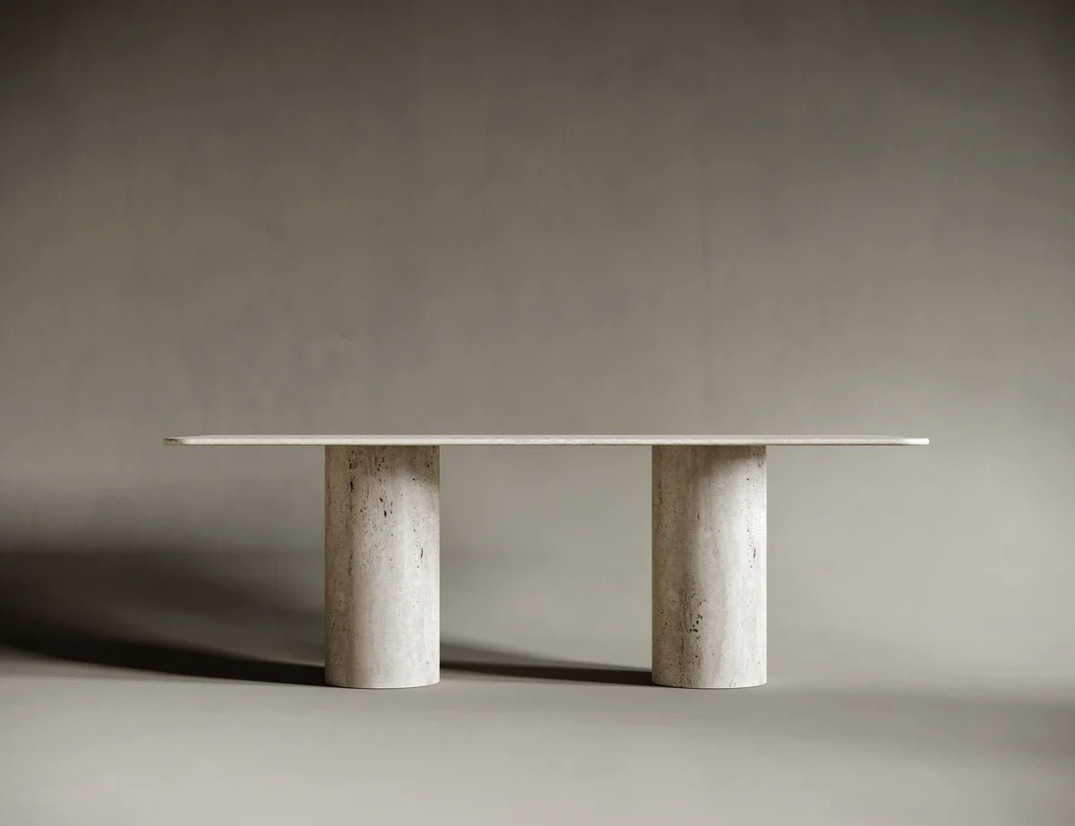 Travertine Outdoor Dining Table - Elsa Home And Beauty