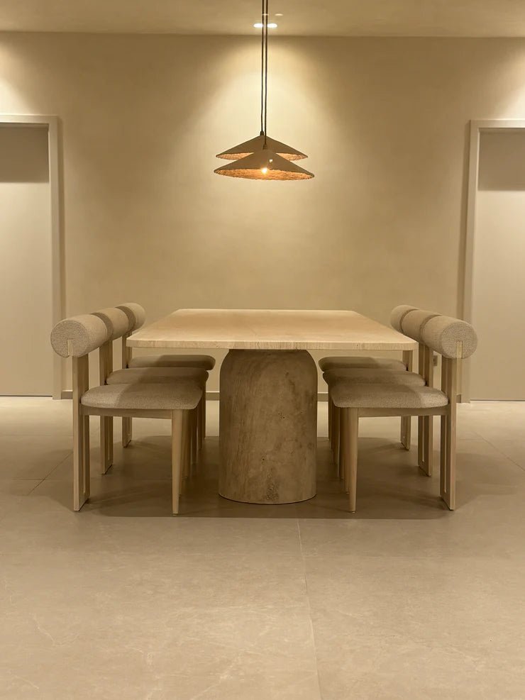 Travertine Outdoor Dining Table - Elsa Home And Beauty