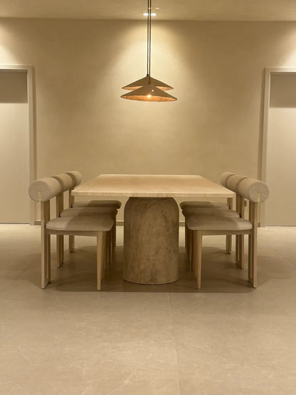 Travertine Outdoor Dining Table - Elsa Home And Beauty