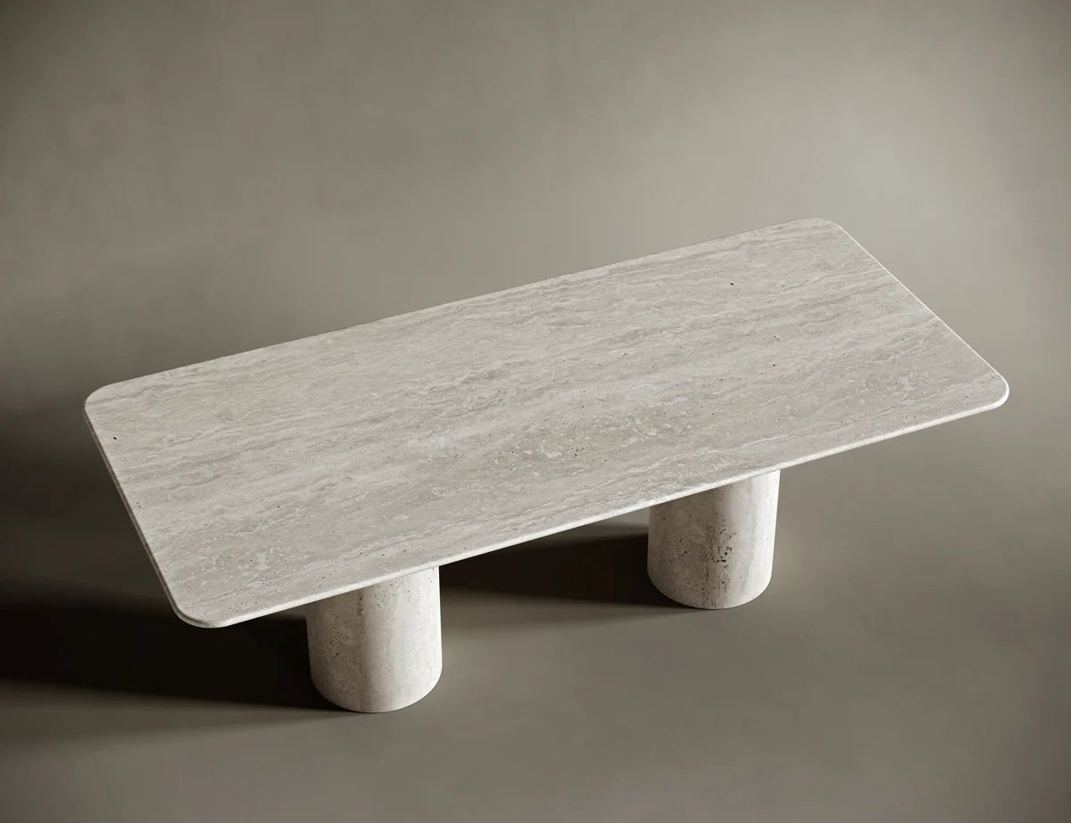 Travertine Outdoor Dining Table - Elsa Home And Beauty