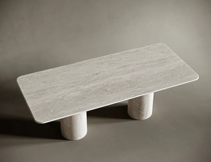 Travertine Outdoor Dining Table - Elsa Home And Beauty