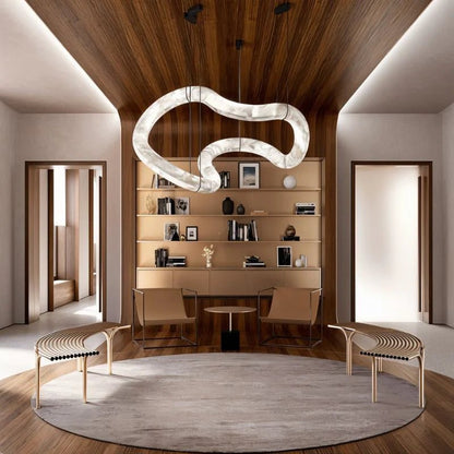 Wave Alabaster Pendant Light - Elsa Home And Beauty