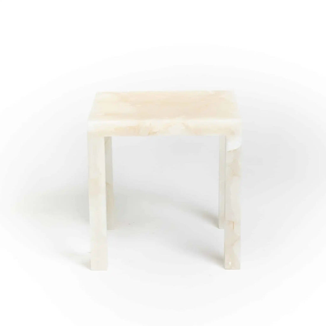 White Onyx Teserra Side Table - Elsa Home And Beauty