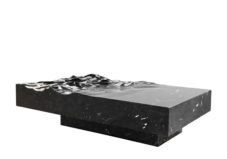 Black Marble Contemporary Coffee Table
