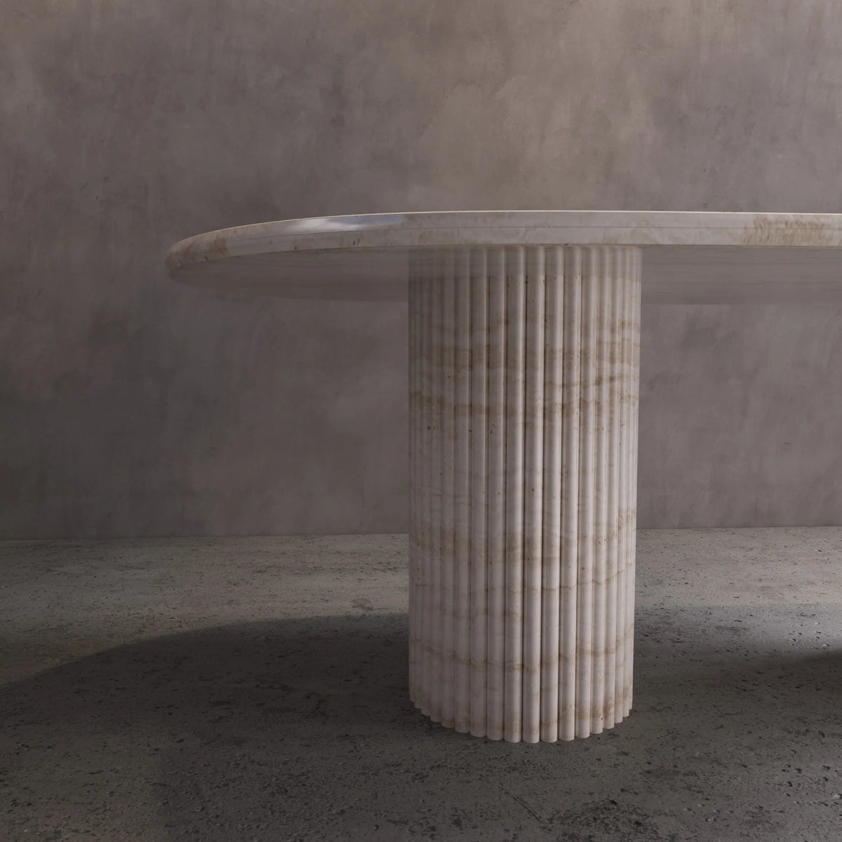 Akira Travertine Dining Table | A Glimpse into Timelessness – Elsa Home ...