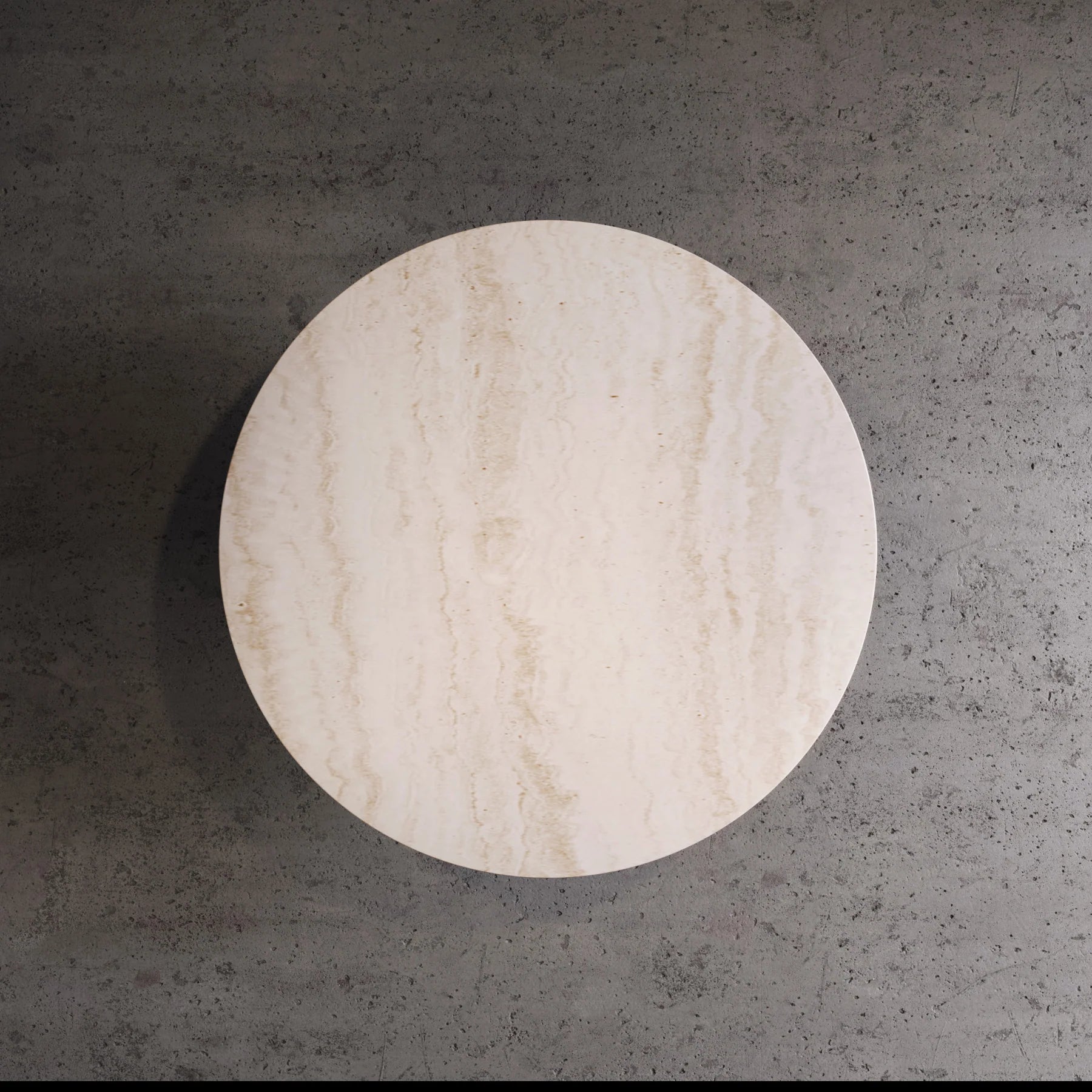 Travertine Round Dining Table
