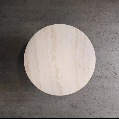 Travertine Round Dining Table