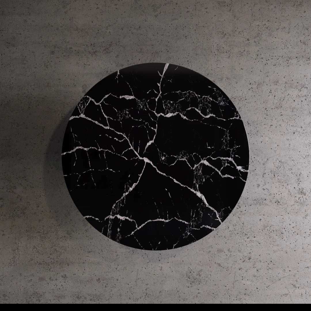 Amara Nero Marquina Round Dining Table - Elsa Home And Beauty