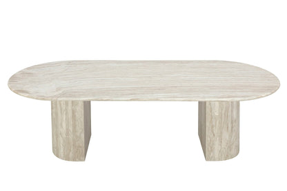 Travertine Oval Dining Table