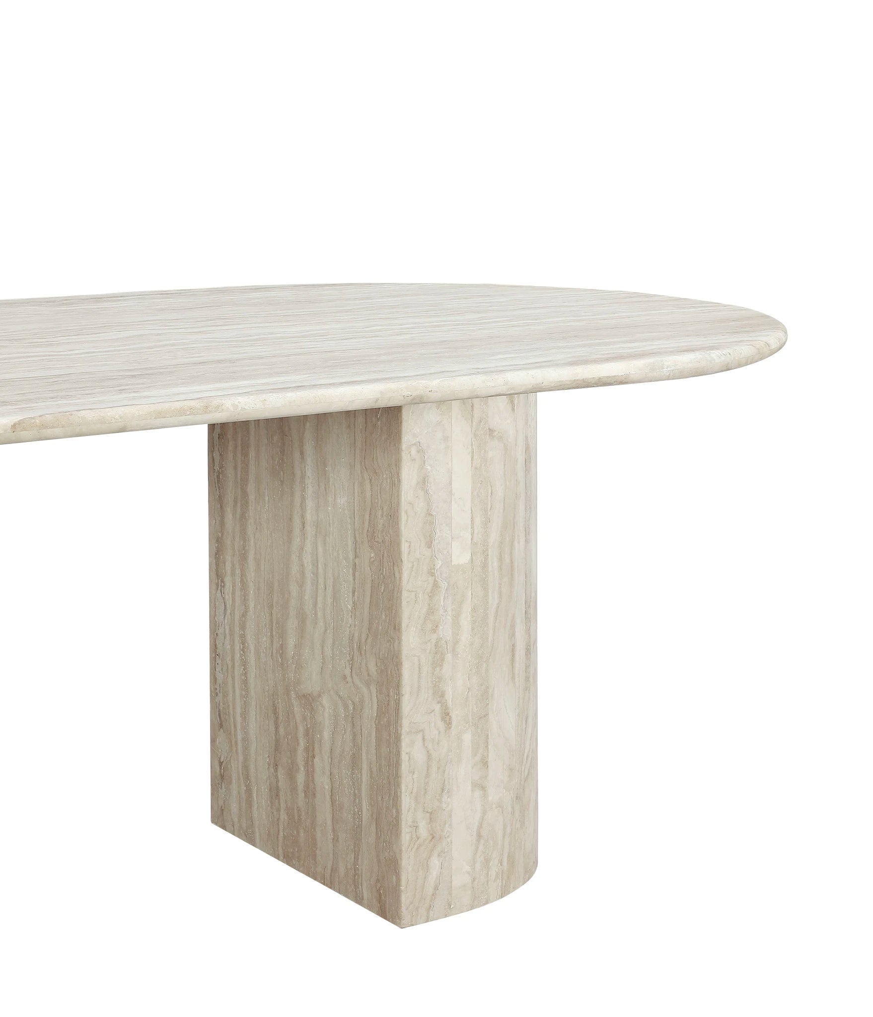 Travertine Oval Dining Table