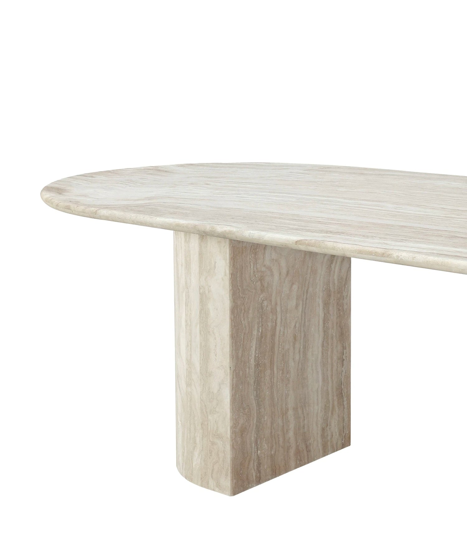 Travertine Oval Dining Table