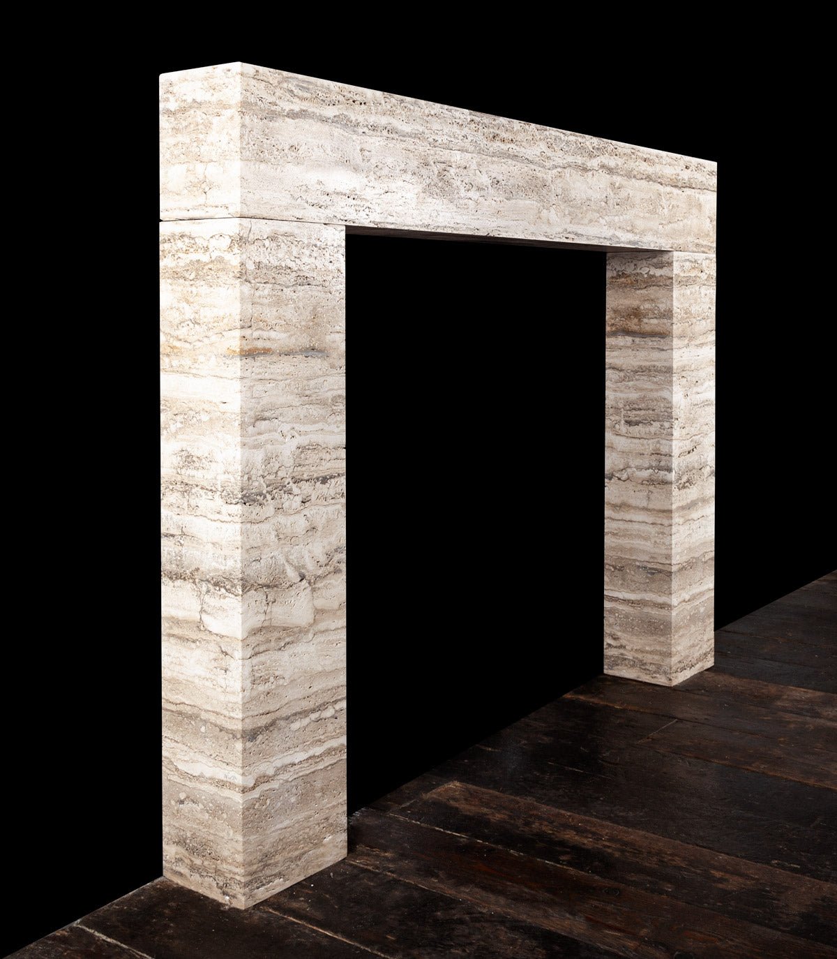 Athina Travertine Fireplace Mantle - Elsa Home And Beauty