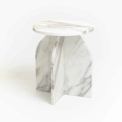 Calacatta Gold Petra Side Table - Elsa Home And Beauty