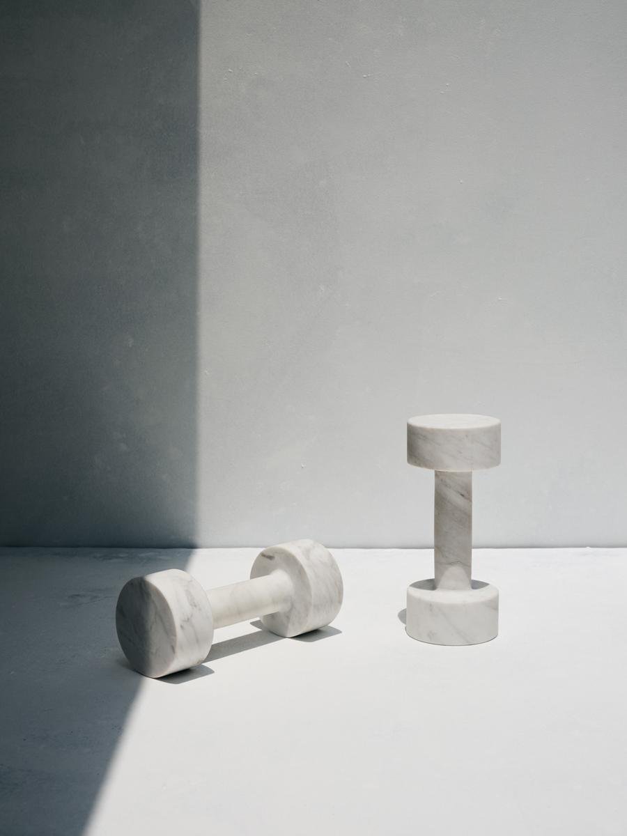 Calacatta Marble Dumbells - Set of 2 - Elsa Home And Beauty