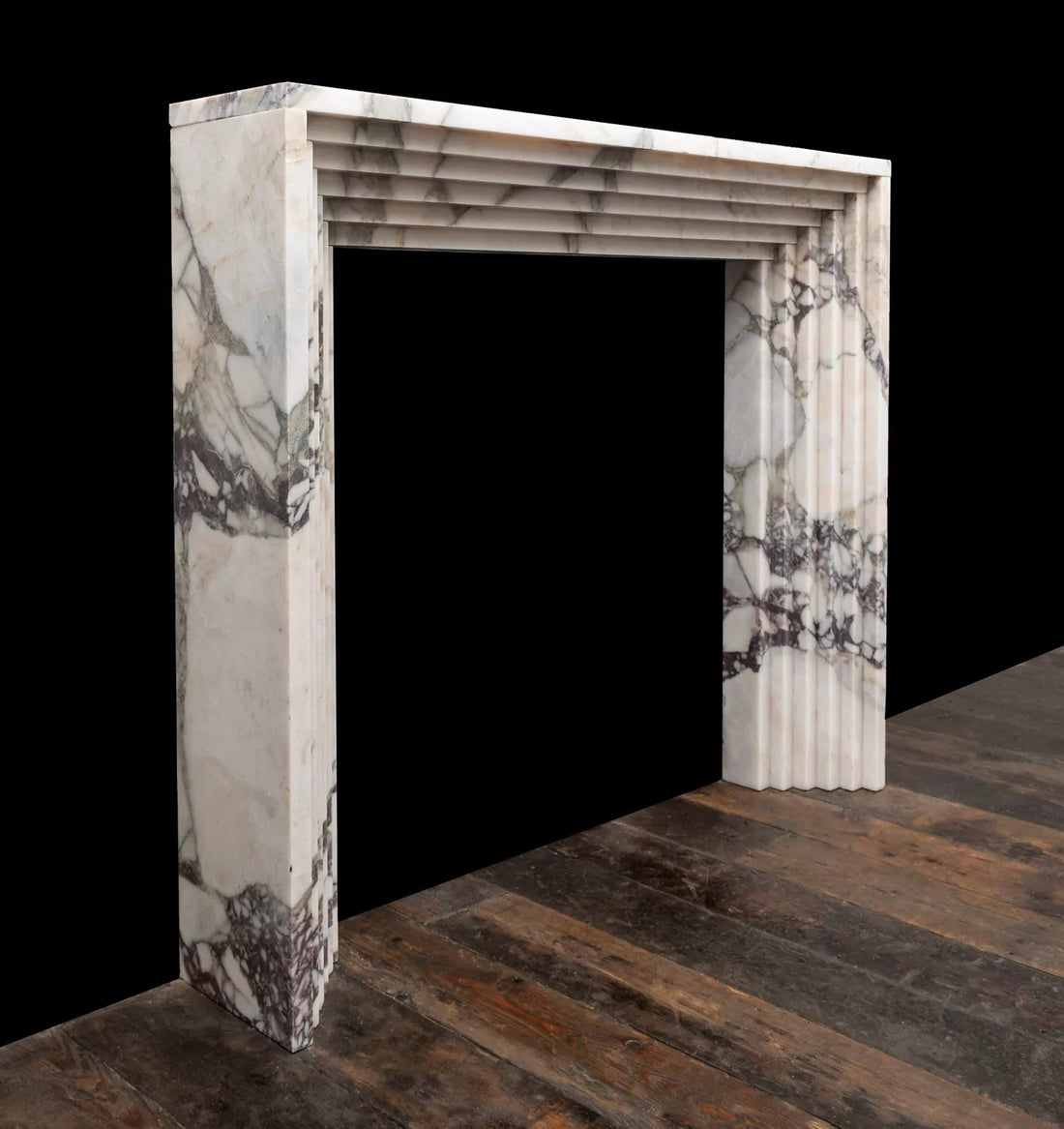 Calacatta Viola Art Deco Style Fireplace
