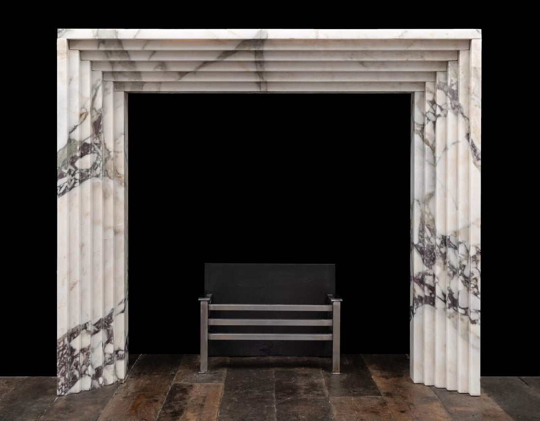 Calacatta Viola Art Deco Style Fireplace