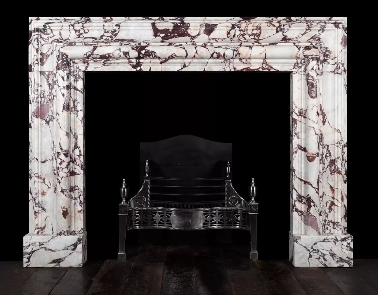 Calacatta Viola Modern Fireplace