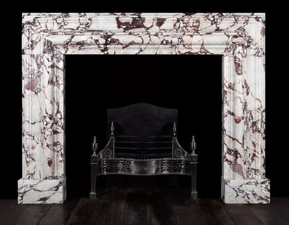 Calacatta Viola Modern Fireplace
