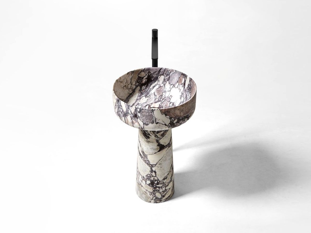 Calacatta Viola Pedestal Basin - Elsa Home And Beauty