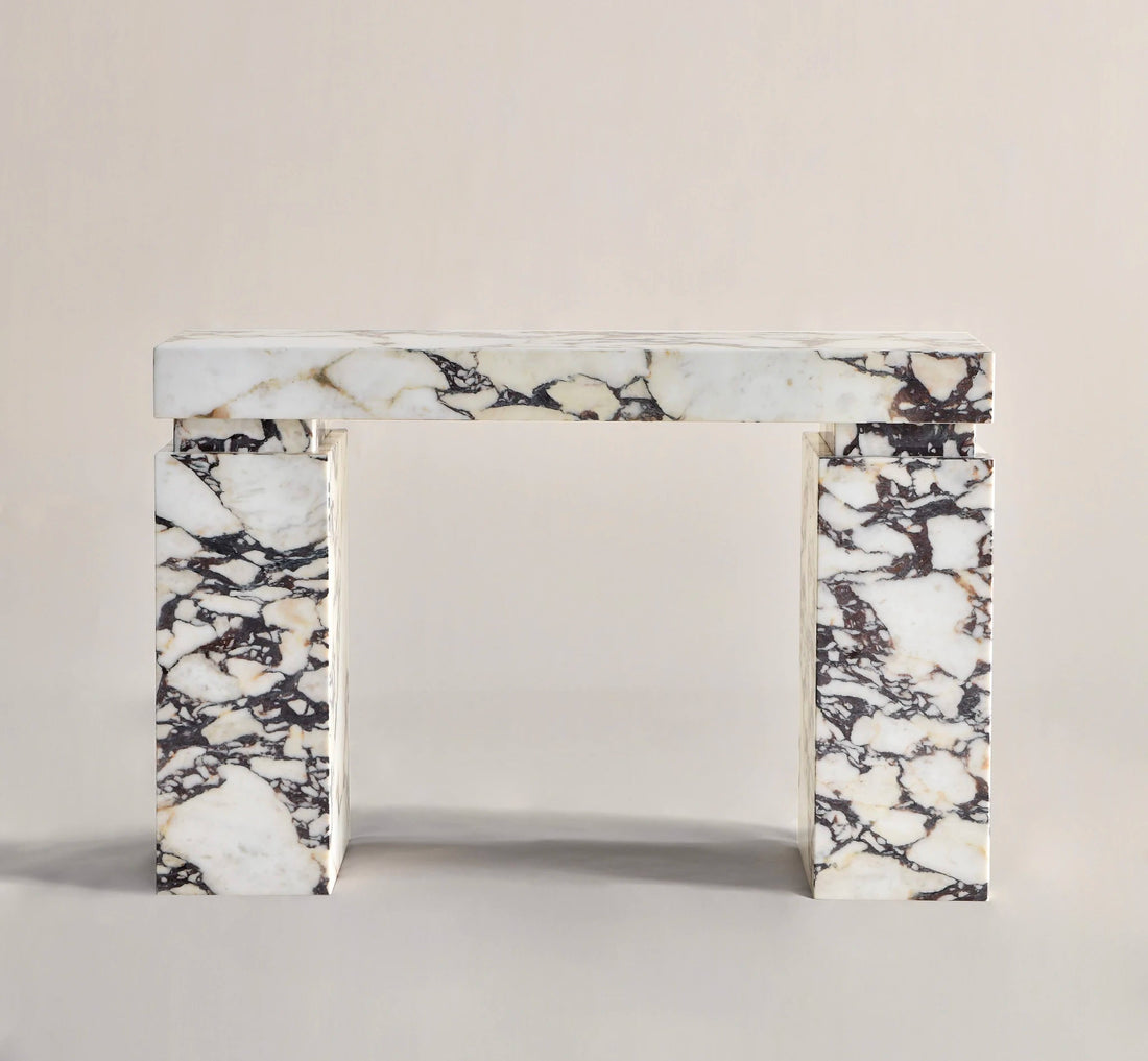 Calacatta Viola Pillar Console - Elsa Home And Beauty