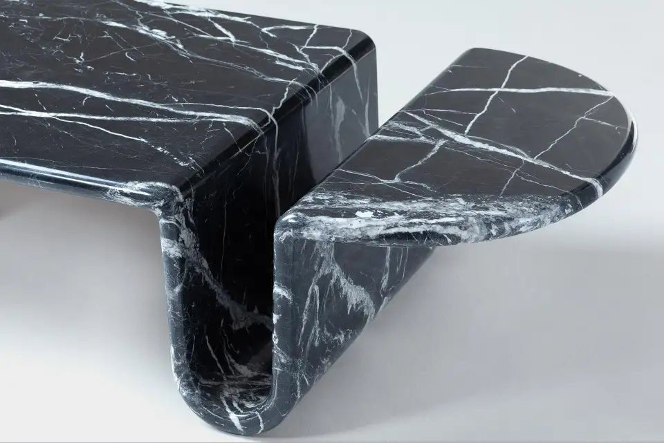 Capella Marble Coffee Table in Nero marble - Elsa Home And Beauty