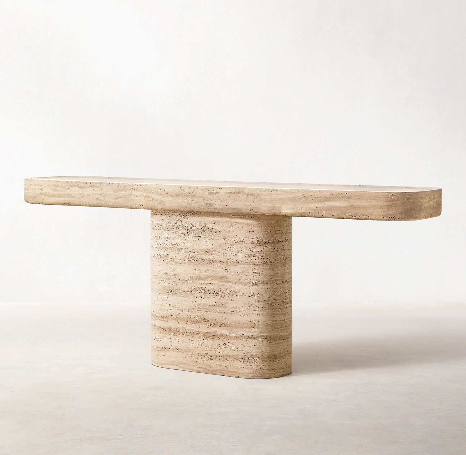 Travertine Console Hallway