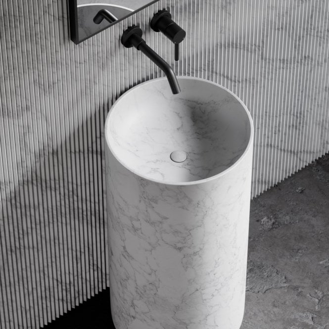 Carrara Extra Pedestal Basin