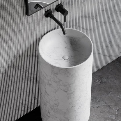 Carrara Extra Pedestal Basin