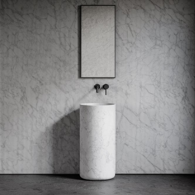 Carrara Extra Pedestal Basin