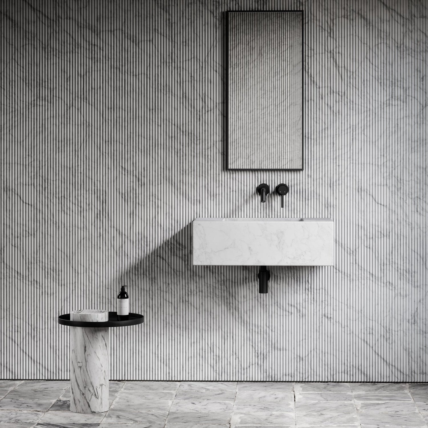 Carrara Wall Mount Basin - Elsa Home And Beauty