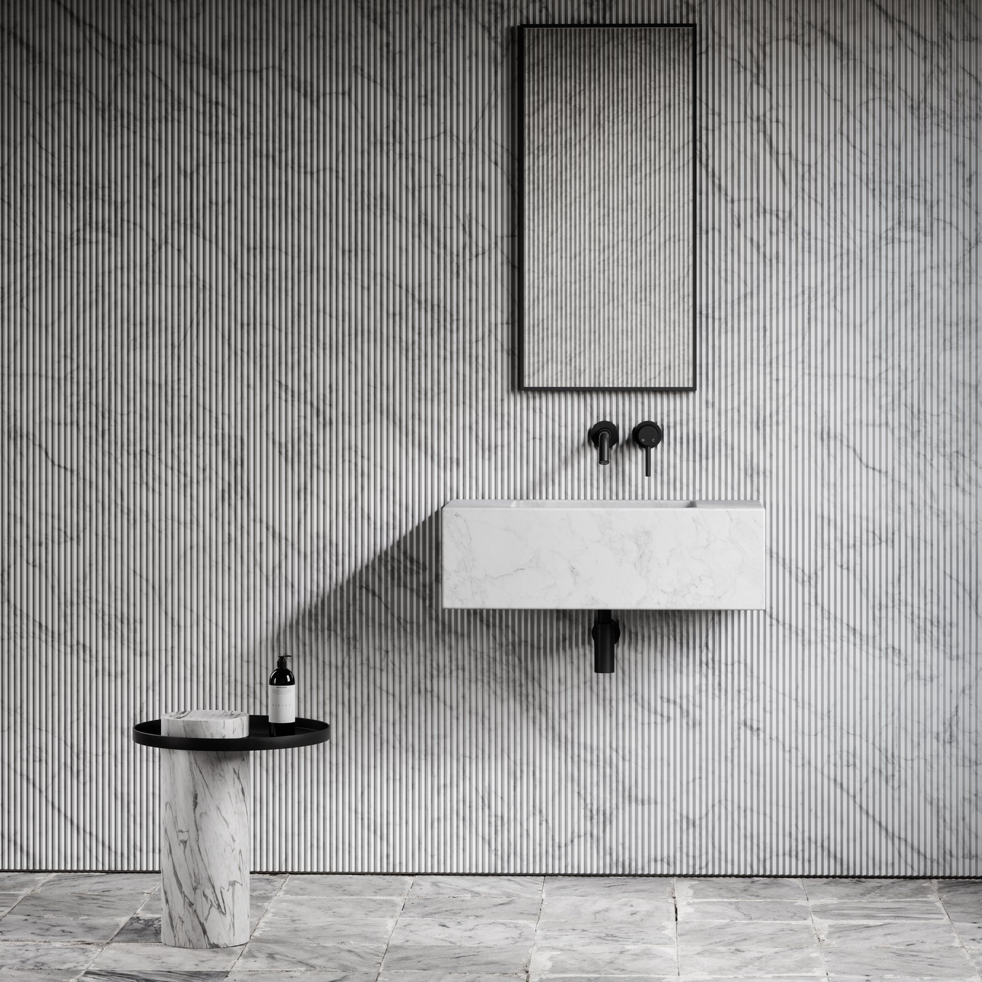 Carrara Wall Mount Basin - Elsa Home And Beauty